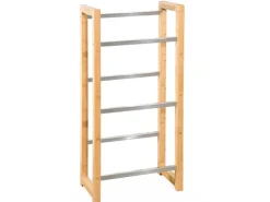 Bambus-Flaschenkastenständer Flash - Robustes Lagerregal für Büro, Küche, Garage oder Flur - 112 x 56 x 32 cm Küchen-Ordnungssysteme|Küchenregale