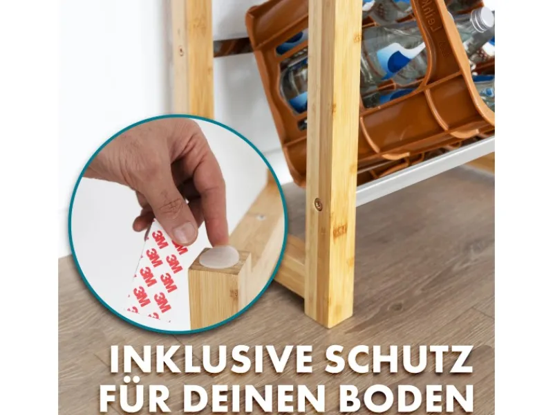 Bambus-Flaschenkastenständer Flash - Robustes Lagerregal für Büro, Küche, Garage oder Flur - 112 x 56 x 32 cm Küchen-Ordnungssysteme|Küchenregale