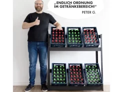 Online Flaschenkastenständer Osaka Getränkekistenregal für 6 Kästen 110 x 110 x 30 cm Küchenregale