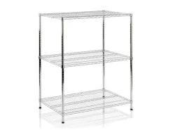 Online Karat Gitterregal Everest 210 kg Belastbarkeit 3 Böden Verchromt 60 x 35 x 90 cm