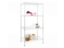 Karat Küchenregale<Gitterregal Rocky 200 kg Belastbarkeit 4 Böden 55 x 35 x 110 cm Weiß