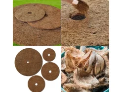 New Karat Mulchscheiben Kokos Pflanzenschutzmatte Winterschutz Kokosfaser 5er-Set Ø 15 cm