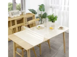 Discount Karat Tischfolie Imperial Transparent Mattiert mit Abgeschrägter Kante 50 x 130 cm