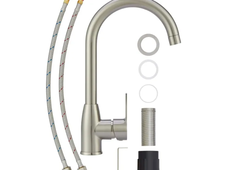 Discount Küchenarmatur Lattari Einhebel Edelstahl-Optik