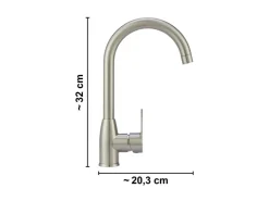 Discount Küchenarmatur Lattari Einhebel Edelstahl-Optik