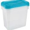 Keeeper Vorratsdosen|Küchenhelfer<Frischhaltedose Fredo Fresh Transparent-Blau 3 x 1 l