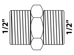 Kirchhoff Zubehör Für Küchenarmatur<Doppelnippel 21 mm (1/2" AG) Chrom