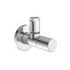 Online Kirchhoff Eckventil DEV-1WK mit Rosette 21 mm (1/2"AG) x 10 mm Chrom