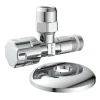 Kirchhoff Ersatzteile Küchenarmatur<Eckventil mit Schubrosette 16,7 mm (3/8"AG) x 10 mm Chrom