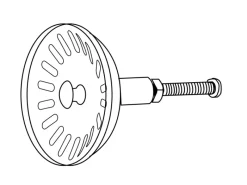 New Ersatz-Sieb Edelstahl Ø 81 mm Passend für Korbventil 114 mm Zubehör Für Spülen