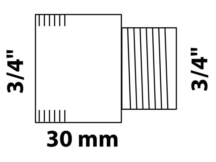 New Hahnverlängerung 15 mm (3/8" IG) x 16,7 mm (3/8" AG) x 30 mm Chrom Zubehör Für Küchenarmatur