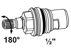 Sale Keramik-Oberteil Messing 180°-Verschluss für 13 mm (1/2") Blank Zubehör Für Küchenarmatur|Ersatzteile Küchenarmatur