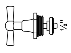 Best Knebel-Oberteil Messing 13 mm (1/2") Blank Ersatzteile Küchenarmatur