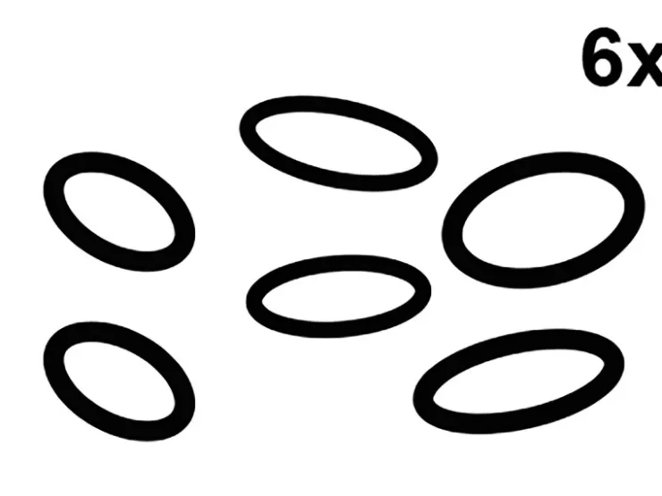 New Kirchhoff O-Ring-Sortiment Gummi Diverse Größen Schwarz 6 Stück