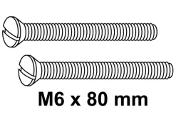 Clearance Simplex-Schraube Metall M6 x 80 mm 2er-Set Zubehör Für Spülen|Zubehör Für Küchenarmatur