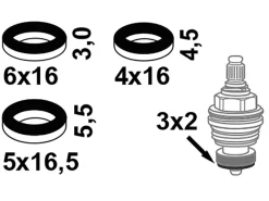 Discount Ventiltellerdichtungs-Sortiment 3 Größen Schwarz 3 x 2 Stück Gefrierschränke|Kühlschränke