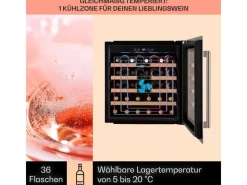 Outlet Vinsider 36 Built-In Uno Einbau-Weinkühlschrank 36 Flaschen 92 L Kühlschränke