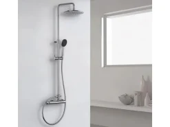 Kronenbach Einhebelmischer<Duschsystem 2.0 rund mit Einhebelmischer und Kopfbrause 22,5 cm in Chrom
