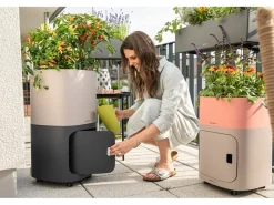 Lechuza Töpfe<® Pflanzgefäß Pila Color Planter 35 cm x 35 cm x 33 cm Licht Grau
