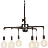 Hot Luce Design Pendelleuchte Amarcord Rostbraun 6-flammig