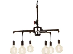 Hot Luce Design Pendelleuchte Amarcord Rostbraun 6-flammig