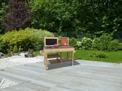 Discount Matschküche FSC® Tanne 93 cm x 82,5 cm x 32 cm Rot-Grau-Schwarz Pfannen|Töpfe