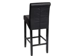 MCW Barhocker C33 2er-Set Matt Dunkle Beine Kunstleder Schwarz