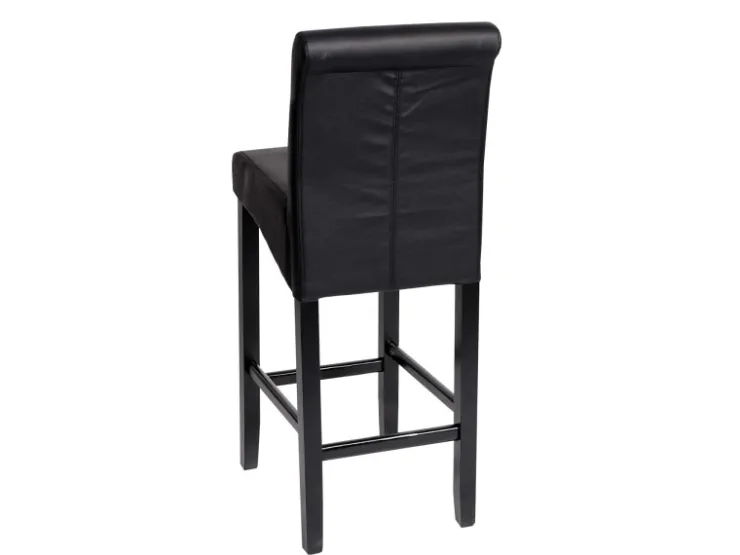 MCW Barhocker C33 2er-Set Matt Dunkle Beine Kunstleder Schwarz