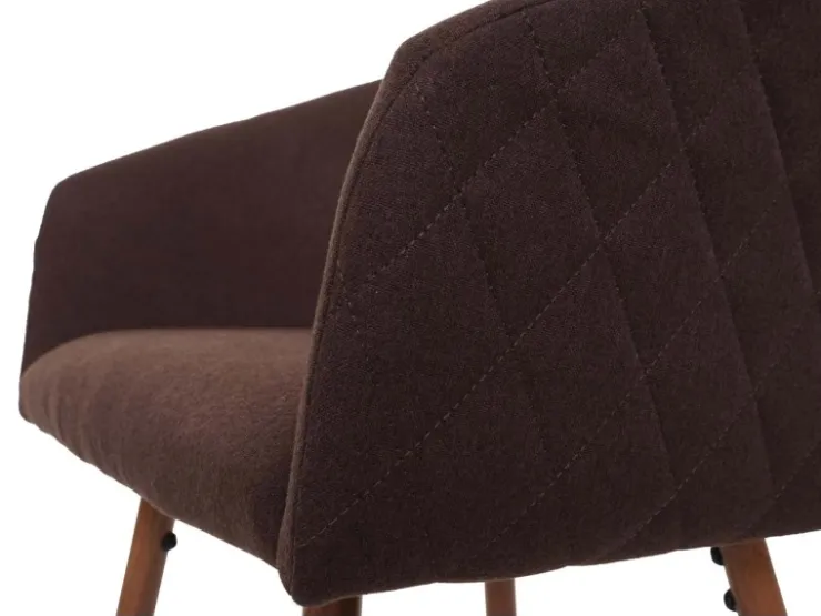 Outlet MCW Barhocker D72 2er-Set Stoff/Textil Braun