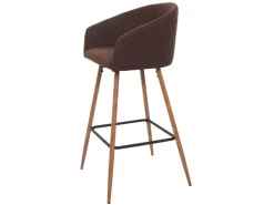 Outlet MCW Barhocker D72 2er-Set Stoff/Textil Braun