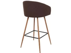 Outlet MCW Barhocker D72 2er-Set Stoff/Textil Braun