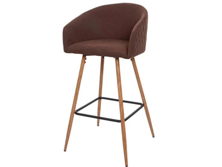 Outlet MCW Barhocker D72 2er-Set Stoff/Textil Braun