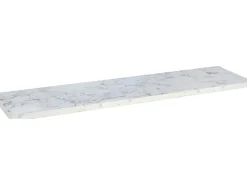 Best MDF-Wandregal Oldham 1,8 cm x 80 cm x 20 cm Glanzweiß Marmor