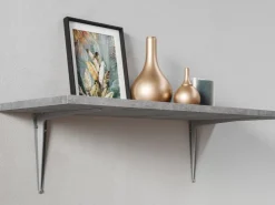Outlet MDF-Wandregal Oldham 1,8 cm x 80 cm x 20 cm farben Beton