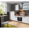 Landhausküchen|Kühlschränke<Menke Küchenzeile Artisan Premium 300 cm Landhaus Weiß Artisan-Eiche Nachbildung