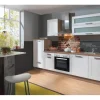 Menke Küchenzeile Artisan Premium 280 cm Landhaus Weiß Artisan-Eiche Nachbildung