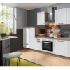 Best Menke Küchenzeile Artisan Premium 270 cm Landhaus Weiß Artisan-Eiche Nachbildung