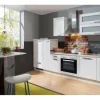 Landhausküchen|Kochfelder<Menke Küchenzeile White Premium Landhaus 310 cm Lacklaminat Weiß Matt-Asteiche