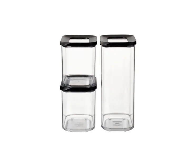 Best Mepal Modula Vorratsdosen-Set 3-teilig Schwarz