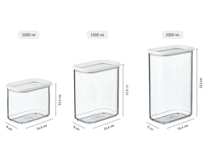 Best Mepal Modula Vorratsdosen-Set 3-teilig Schwarz