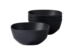 Clearance Mepal Silueta Schalen 750 ml 4er Set Nordic Black Schwarz