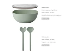 Mepal Geschirr<Silueta Servierschale mit Deckel und Salatbesteck 5000 ml Vivid Mauve
