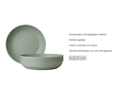 Mepal Geschirr<Silueta Suppenteller 21 cm 4er Set Nordic Sage