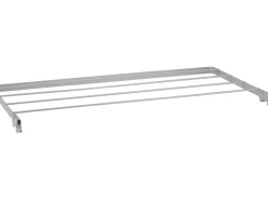 Outlet Metall-Kleiderständer 80 cm x 40 cm Silber Weiß Metallic
