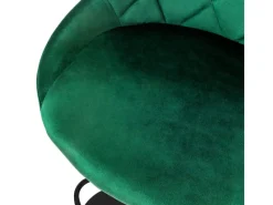 New Barhocker 2Er Set aus Samt Grün Gepolsterter mit Rückenlehne Fußstütze Kücheninseln