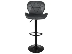 Discount Barhocker 4Er Set aus Samt Grau Gepolsterter Drehbar Hocker Kücheninseln