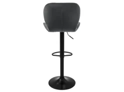 Discount Barhocker 4Er Set aus Samt Grau Gepolsterter Drehbar Hocker Kücheninseln