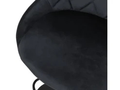 Best Barhocker 2Er Set aus Samt Schwarz mit Rückenlehne und Fußstütze Kücheninseln