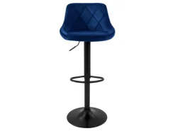 ML-Design Kücheninseln<Barhocker 4Er Set aus Samt Blau Gepolsterter Drehbar Blau-Schwarz