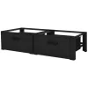 Outlet Doppel Waschmaschinen Untergestell Schubladen Schwarz 128x53,5x31,5cm Waschmaschinen